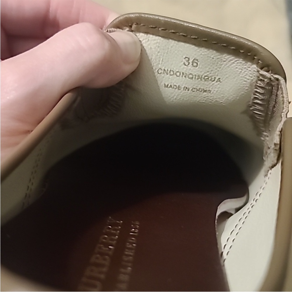 Burberry Check Slip-On Sneakers in Beige/Black - Picture 5 of 6
